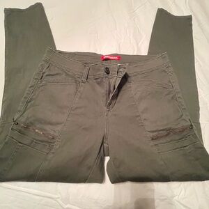 Uniqlo Olive Green Pants with Zipper Accents